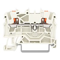 WAGO Svorka 2202-1209 2vodičová průchozí s ovládacím tlačítkem 2,5 mm², šedá