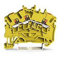 WAGO Svorka 2202-6306 3vodičová průchozí s ovládacím tlačítkem 2,5 mm², žlutá