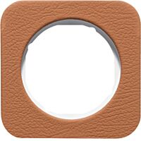 Rámeček 1-násobný, Berker R.1, hnědá kůž