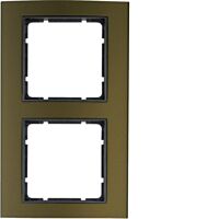 Rámeček 2-násobný, Berker B.3, Alu, hněd