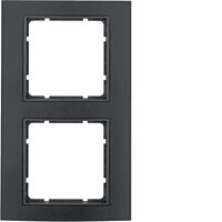Rámeček 2-násobný, Berker B.3, Alu, čern