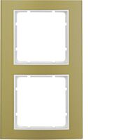 Rámeček 2-násobný, Berker B.3, Alu, zlat