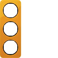 Rámeček 3-násobný, Berker R.1, oranžová