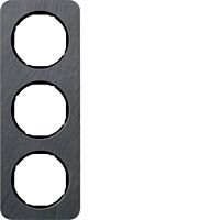 Rámeček 3-násobný, Berker R.1, černá bři