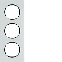 Rámeček, 3-násobný, Berker R.8, sklo bíl