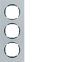 Rámeček, 3-násobný, Berker R.8, Alu elox