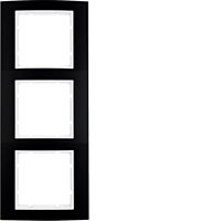 Rámeček 3-násobný, Berker B.3, Alu, čern