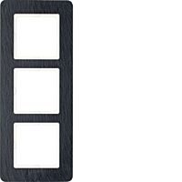 Rámeček, 3-násobný, Berker Q.7, antracit