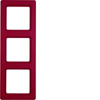 Rámeček 3-násobný, Berker Q.1, červená,