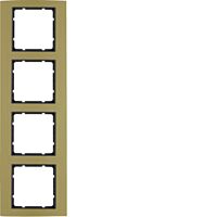 Rámeček 4-násobný, Berker B.3, Alu, zlat