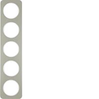 Rámeček 5-násobný, Berker R.1, ušlecht.