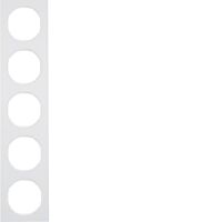 Rámeček 5-násobný, Berker R.3, bílá, les