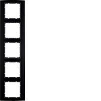 Rámeček 5-násobný, Berker B.3, Alu, čern