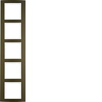 Rámeček 5-násobný, Berker B.3, Alu, hněd