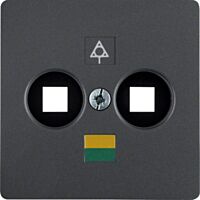 Centrální díl pro 2 konektory, dvoupólov