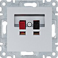 Zásuvka reproduktorová MONO, stříbrná ma