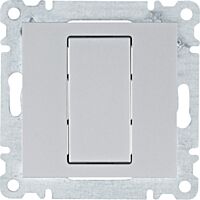 HAGER Záslepka LUMINA WL7012 s centrálním dílem stříbrná