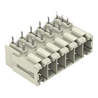 WAGO Konektor 831-3646 s pájecími piny THT Pájecí kontakt 1,0 × 1,2 mm Úhlové provedení, šedá