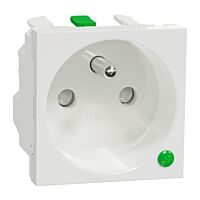 SCHNEIDER Zásuvka NU305918EP s přepěťovou ochranou 250V/16A,bezšroubová, bílá