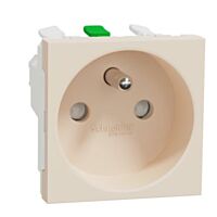 SCHNEIDER Zásuvka Unica 250V/16A 2P+E clonky béžov