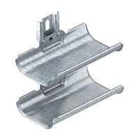 OBO BETTERMANN Kabelová nosná opěrka, 2-nás., s upevňovací lištou, Ocel, St, žárově zinkováno ponorem, DIN EN ISO 1461 typ KTW 100 2 FT