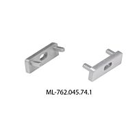 Koncovka pro PBA s otvorem stříbrná