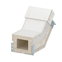 OBO BETTERMANN Svislý oblouk, stoupající, pro PYROLINE Con, 100x80, šedá Odlehčený beton se skleněnými vlákny  typ PLCS VR060810