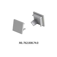 MCLED Koncovka pro RD bez otvoru stříbrná