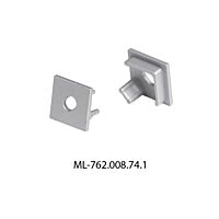 Koncovka pro RD2 s otvorem stříbrná