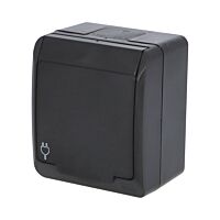 FAMATEL GALATEA Zásuvka 2P+PE IP44 černá