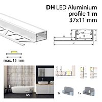 Profil AL 37/11mm DH mléčný komplet 1m