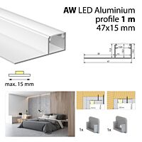 Hliníkový profil pro sádrokartony AW 1m