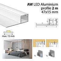 Hliníkový profil pro sádrokartony AW 2m