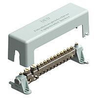 OBO BETTERMANN Přípojnice potenciálového vyrovnání, 217mm, šedá Mosaz, CuZn typ 1801 FIN