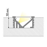 Vestavný hliníkový profil VK černý 21x11