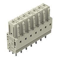 WAGO Konektor 831-3507 pružinový THT Rovné provedení Rozteč 7,62 mm, šedá