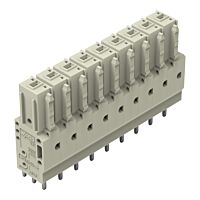 WAGO Konektor 831-3509 pružinový THT Rovné provedení Rozteč 7,62 mm, šedá