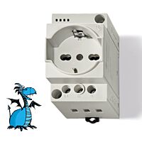 Zásuvka na DIN-lištu bez LED SCHUKO