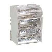 Distribuční blok 4P 100A 7 svorek