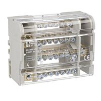Distribuční blok 4P 125A 7 svorek