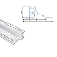 Vestavný hliníkový profil AV bílý pro sá