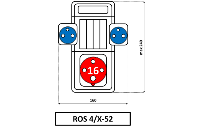 ROS4/X-52 minirozvodnice jištěná