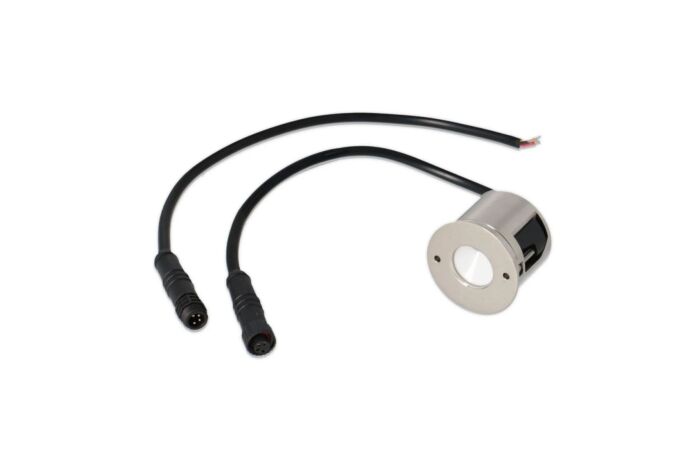 MCLED Svídidlo do zábradlí, Ø37x29 mm, 2 W, RGB, 24 VDC, IP67, 90° asymetrické