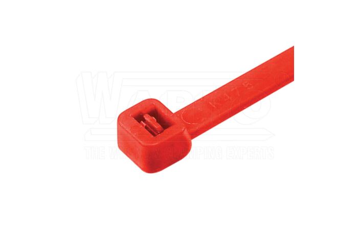WAPRO Pásek vázací 100x2,5mm, PA, červená (100ks)
