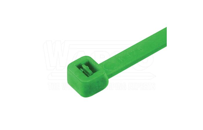 WAPRO Pásek vázací 100x2,5mm, PA, zelená (100ks)