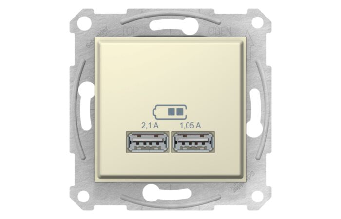 SCHNEIDER SDN2710247 2xUSB nabíjecí konektor 2.1A,