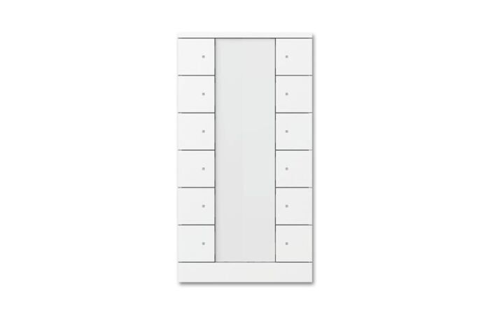 ABB TENTON Ovladač 2CKA006330A0016 12násobný s popisovým polem, se snímačem teploty, studio bílá, SB/U12.0.1-84