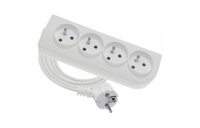 ELGOTECH Přívod prodlužovací   5m 4zásuvka 250V/16A IP20 bílá