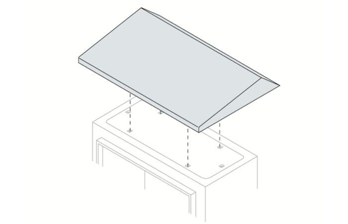 ABB Skříně automatizační SR2 Stříška 800x300mm (šxh) SR RAL7035  TT8030K