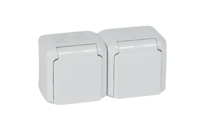 LEGRAND Zásuvka FORIX 782397 2x2P+T šedá IP44